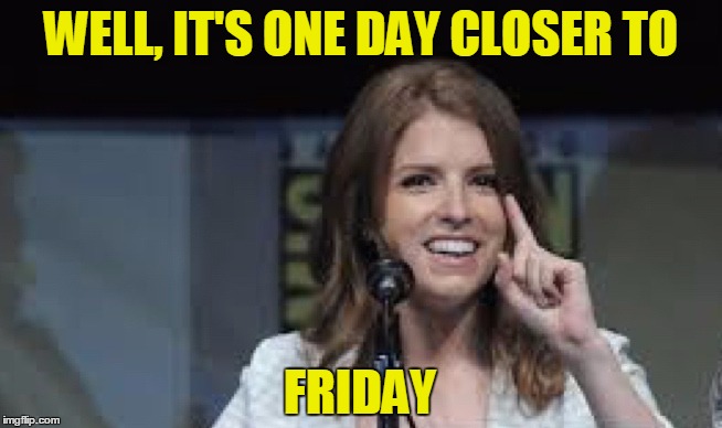 WELL, IT'S ONE DAY CLOSER TO FRIDAY | made w/ Imgflip meme maker