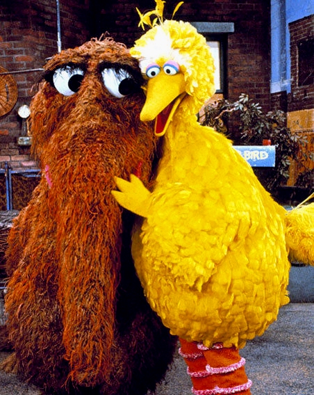 Snuffy and Big Bird Blank Meme Template