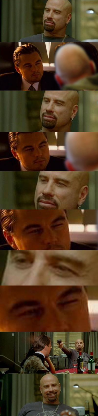 Leo VS Johnny Staring Contest Blank Meme Template