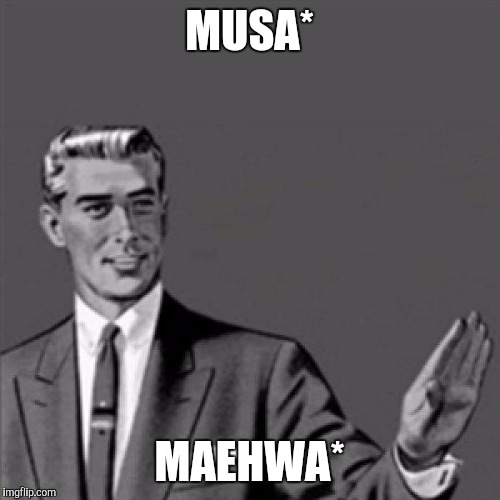 Correction guy | MUSA*; MAEHWA* | image tagged in correction guy | made w/ Imgflip meme maker