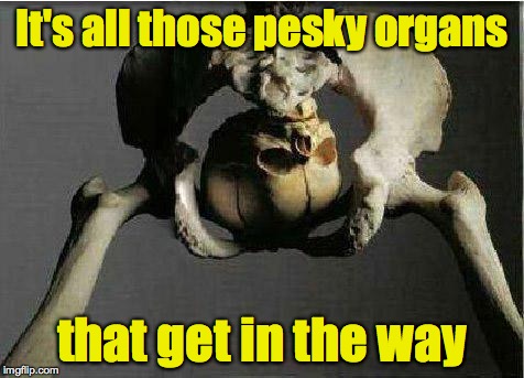 It's all those pesky organs that get in the way | made w/ Imgflip meme maker