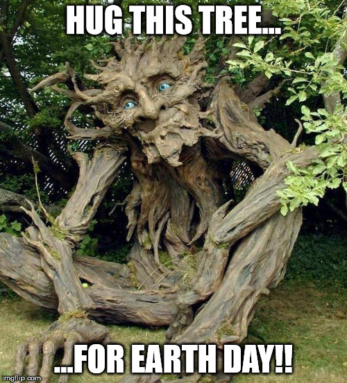 Hug this tree for Earth Day! | HUG THIS TREE... ...FOR EARTH DAY!! | image tagged in earth day | made w/ Imgflip meme maker