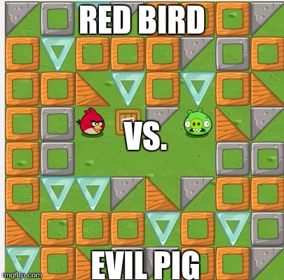 RED BIRD; VS. EVIL PIG | image tagged in angry birds memes | made w/ Imgflip meme maker