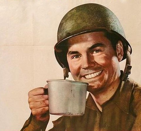 Army Coffee Blank Meme Template