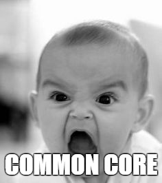 Screaming Angry Baby | COMMON CORE | image tagged in screaming angry baby | made w/ Imgflip meme maker