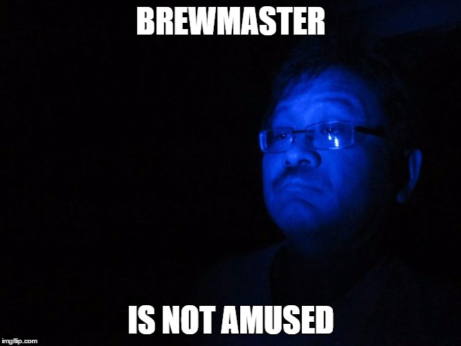 BREWMASTER; IS NOT AMUSED | made w/ Imgflip meme maker