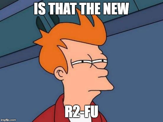 Futurama Fry Meme | IS THAT THE NEW R2-FU | image tagged in memes,futurama fry | made w/ Imgflip meme maker