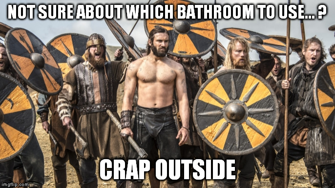 NOT SURE ABOUT WHICH BATHROOM TO USE... ? CRAP OUTSIDE | made w/ Imgflip meme maker