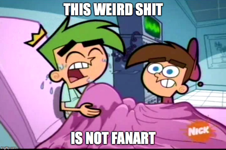 Pregnant Cosmo THIS WEIRD SHIT; IS NOT FANART image tagged in fairly odd pa...