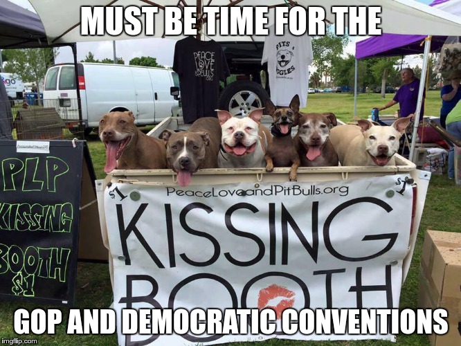 The Dog and Pony Shows are coming | MUST BE TIME FOR THE; GOP AND DEMOCRATIC CONVENTIONS | image tagged in election 2016,memes,politics | made w/ Imgflip meme maker