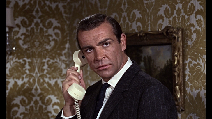 High Quality sean connery on phone  Blank Meme Template