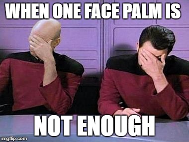 double face palm | WHEN ONE FACE PALM IS; NOT ENOUGH | image tagged in double face palm | made w/ Imgflip meme maker