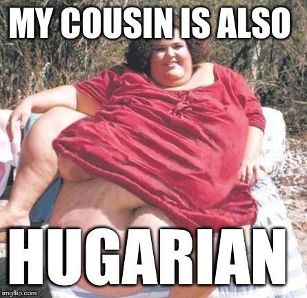 Hangin out | MY COUSIN IS ALSO HUGARIAN | image tagged in hangin out | made w/ Imgflip meme maker
