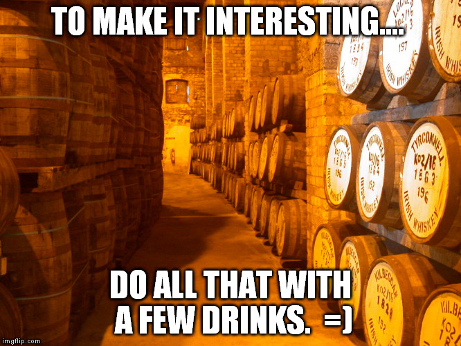 TO MAKE IT INTERESTING.... DO ALL THAT WITH A FEW DRINKS.  =) | made w/ Imgflip meme maker