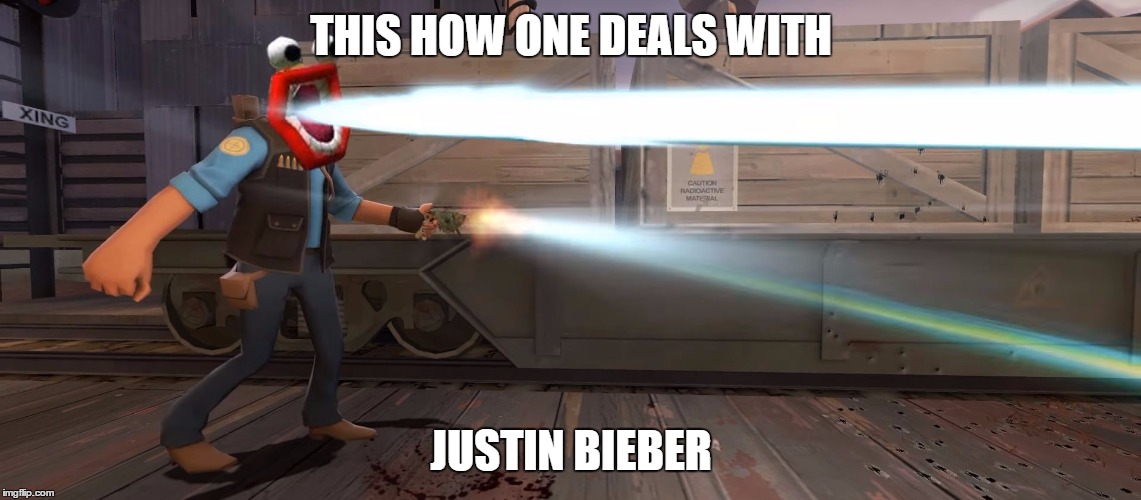 THIS HOW ONE DEALS WITH; JUSTIN BIEBER | image tagged in this is how it should be | made w/ Imgflip meme maker