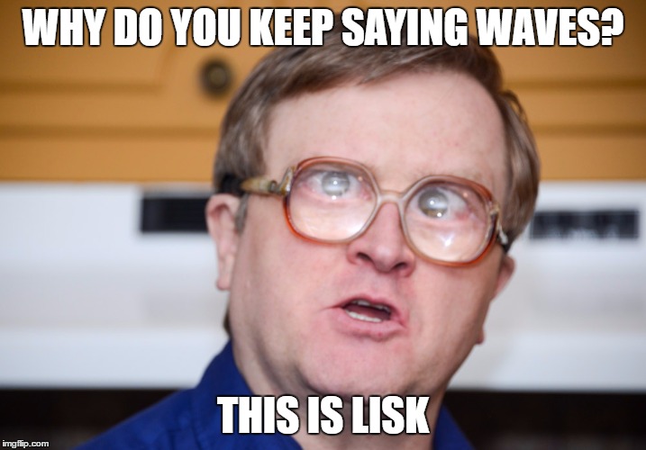 WHY DO YOU KEEP SAYING WAVES? THIS IS LISK | image tagged in thisislisk | made w/ Imgflip meme maker