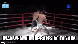 Fighting the ropes | image tagged in gifs,fight | made w/ Imgflip video-to-gif maker