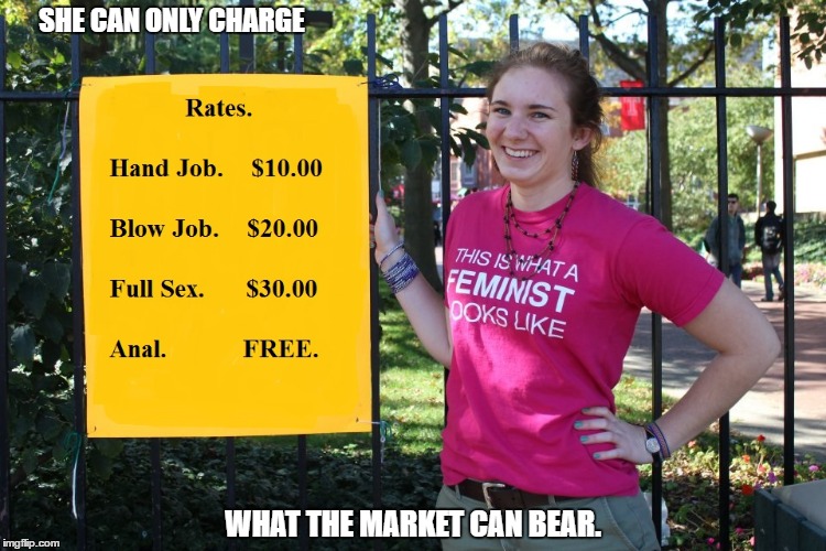 Demand Always Governs Price. | SHE CAN ONLY CHARGE; WHAT THE MARKET CAN BEAR. | image tagged in liberal economics | made w/ Imgflip meme maker