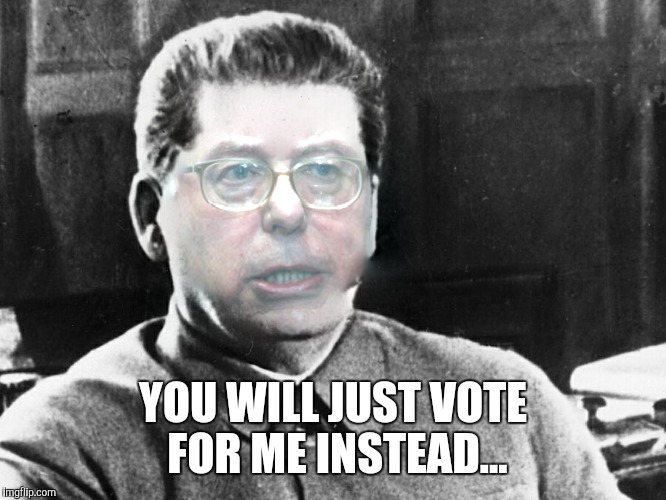 YOU WILL JUST VOTE FOR ME INSTEAD... | made w/ Imgflip meme maker