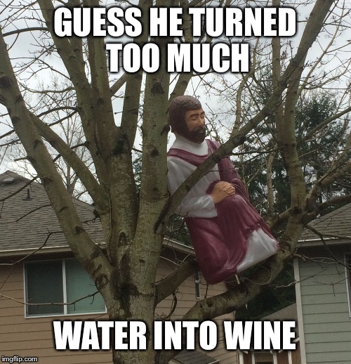 GUESS HE TURNED TOO MUCH; WATER INTO WINE | image tagged in jesus,drunk | made w/ Imgflip meme maker