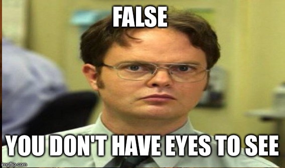 FALSE YOU DON'T HAVE EYES TO SEE | made w/ Imgflip meme maker