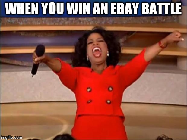Oprah You Get A | WHEN YOU WIN AN EBAY BATTLE | image tagged in memes,oprah you get a | made w/ Imgflip meme maker