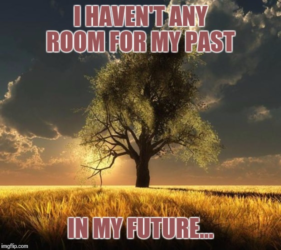 Tree of Life | I HAVEN'T ANY ROOM FOR MY PAST; IN MY FUTURE... | image tagged in tree of life | made w/ Imgflip meme maker