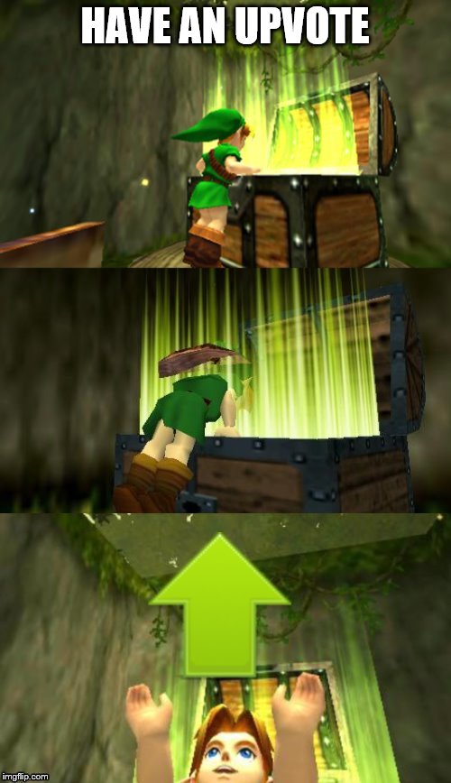 Link Gets Item | HAVE AN UPVOTE | image tagged in link gets item | made w/ Imgflip meme maker