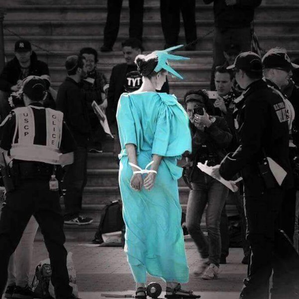 liberty being imprisoned  Blank Meme Template