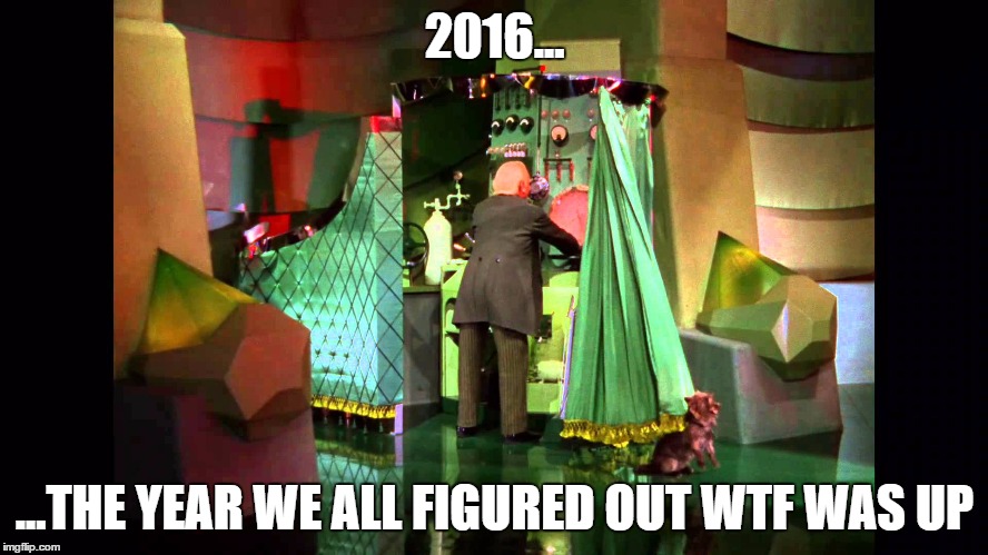Wizard Revealed | 2016... ...THE YEAR WE ALL FIGURED OUT WTF WAS UP | image tagged in election 2016 | made w/ Imgflip meme maker