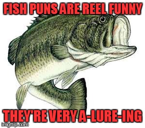 FISH PUNS ARE REEL FUNNY THEY'RE VERY A-LURE-ING | made w/ Imgflip meme maker