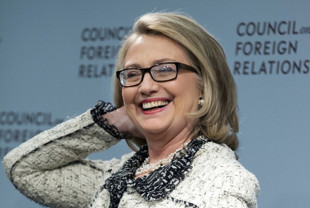 Hillary Clinton smiling Blank Meme Template
