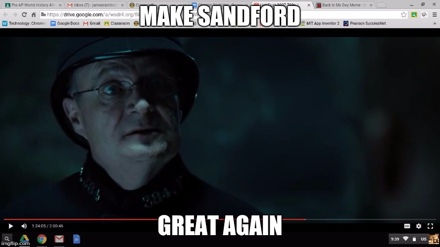 MAKE SANDFORD; GREAT AGAIN | image tagged in british donald trump | made w/ Imgflip meme maker