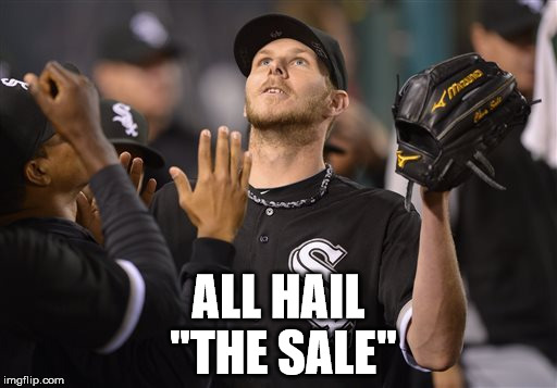 all hail the sale | ALL HAIL "THE SALE" | image tagged in sale,white sox,chris sale,chisox,pitcher | made w/ Imgflip meme maker