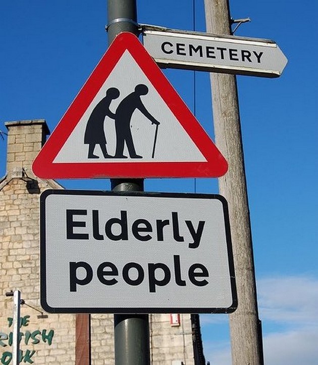 Elderly Crossing Blank Meme Template