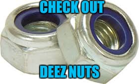 Presumably funny title | CHECK OUT; DEEZ NUTS | image tagged in memes,funny,deez nuts | made w/ Imgflip meme maker