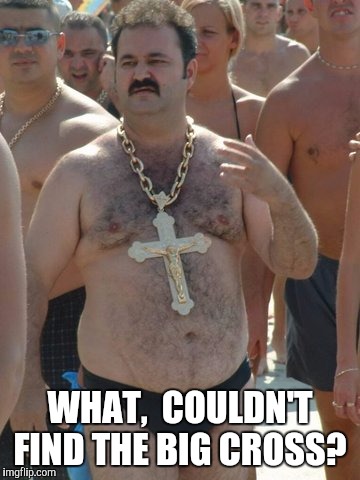 Hairy speedo guy. | WHAT,  COULDN'T FIND THE BIG CROSS? | image tagged in speedo | made w/ Imgflip meme maker