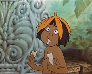 mowgli eating bananas Blank Meme Template