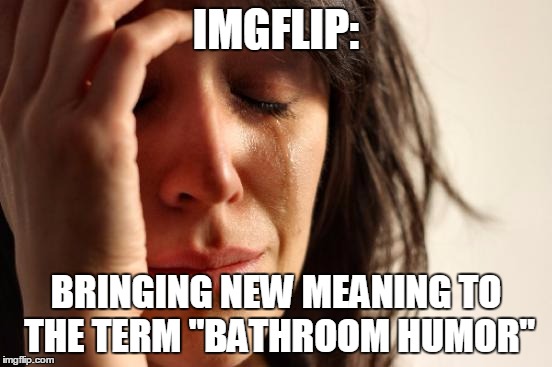 First World Problems Meme | IMGFLIP: BRINGING NEW MEANING TO THE TERM "BATHROOM HUMOR" | image tagged in memes,first world problems | made w/ Imgflip meme maker