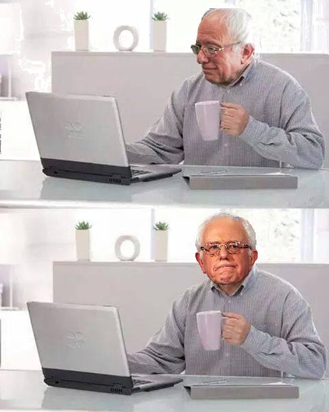 High Quality Hide the Pain Bernie Blank Meme Template