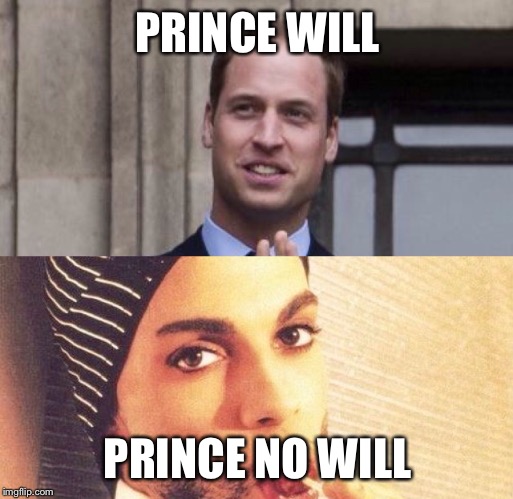 PRINCE WILL; PRINCE NO WILL | image tagged in prince will,prince | made w/ Imgflip meme maker