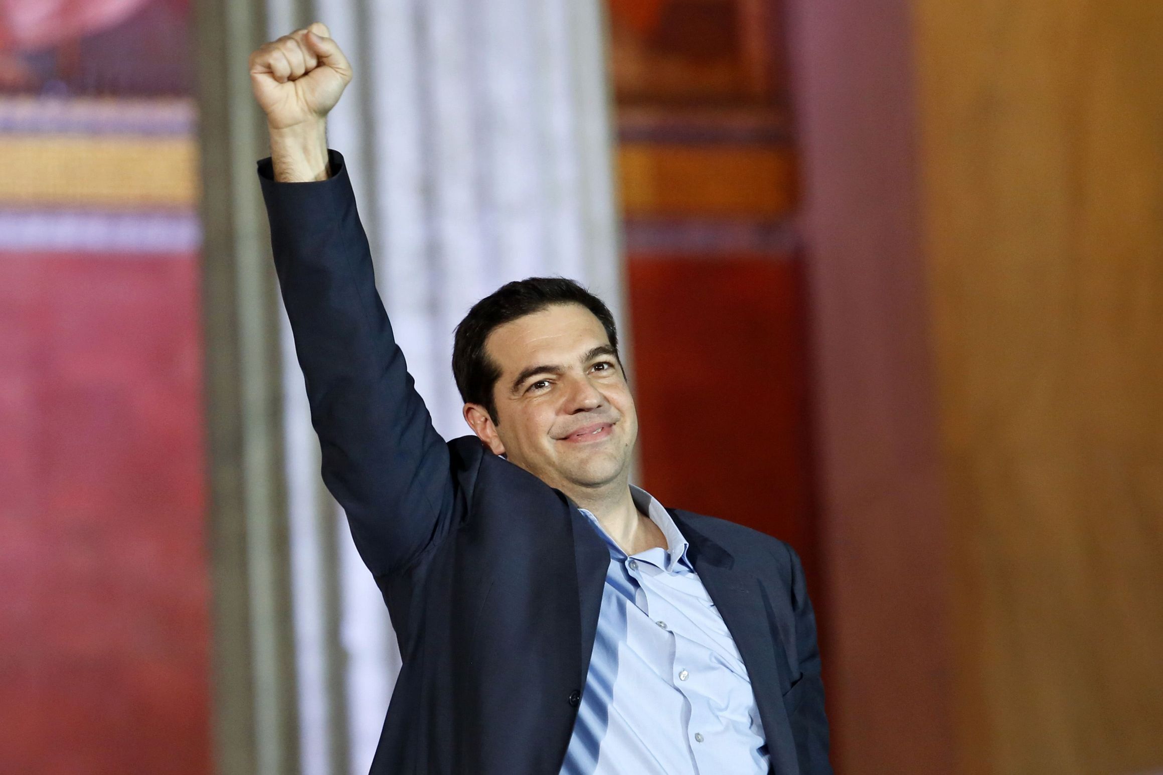 Tsipras Fist Blank Meme Template