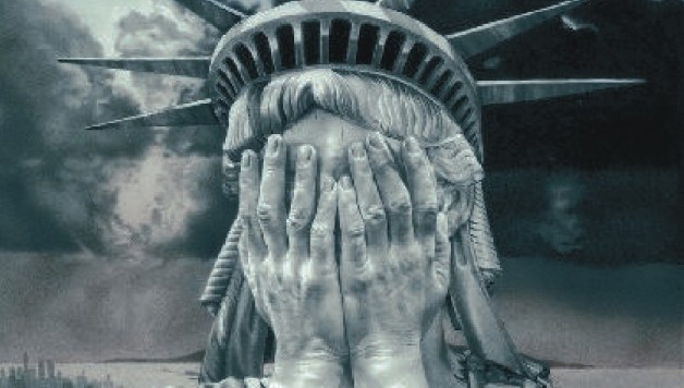 Statue of Liberty Crying Blank Meme Template