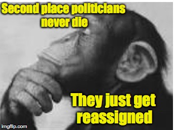 Second place politicians never die They just get reassigned | made w/ Imgflip meme maker