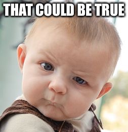 Skeptical Baby Meme | THAT COULD BE TRUE | image tagged in memes,skeptical baby | made w/ Imgflip meme maker