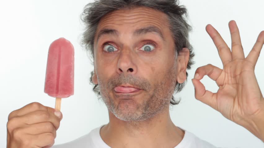 High Quality man eating popsicle Blank Meme Template