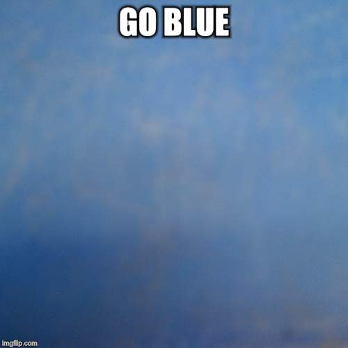 GO BLUE | made w/ Imgflip meme maker