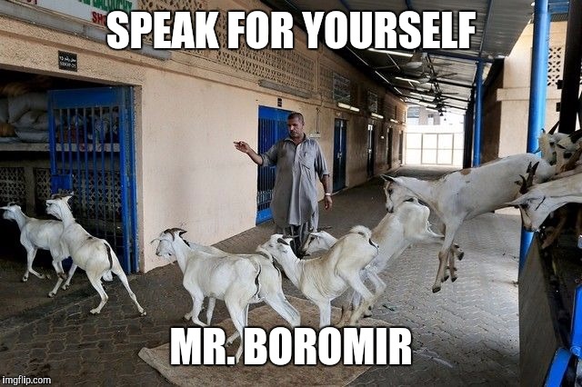 SPEAK FOR YOURSELF MR. BOROMIR | made w/ Imgflip meme maker