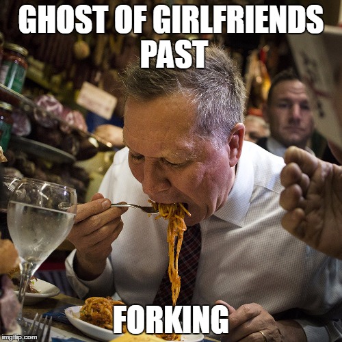 GHOST OF GIRLFRIENDS PAST; FORKING | image tagged in john 2016 ghost of girlfriends past | made w/ Imgflip meme maker