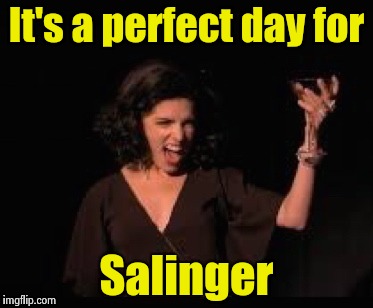 Anna Kendrick Cheers | It's a perfect day for Salinger | image tagged in anna kendrick cheers | made w/ Imgflip meme maker